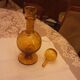 YELLOW GLASS CARAFE MOUTH-BLOWN LA ROCHERE