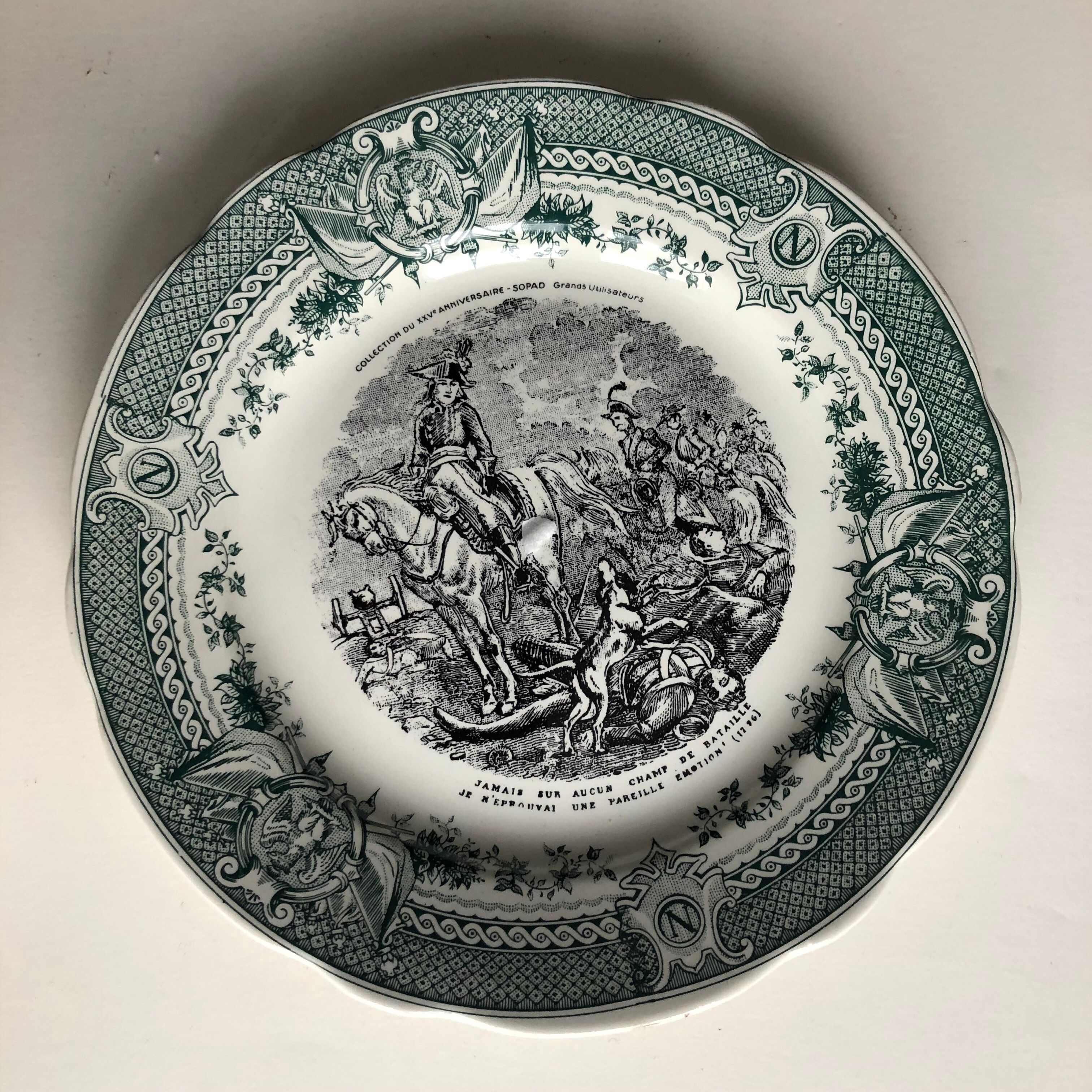 6 dessert plates in Sarreguemines earthenware Napoleon collection