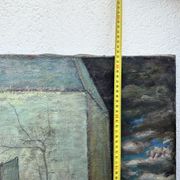 La Parade par Pierre Vérité, huile sur toile
