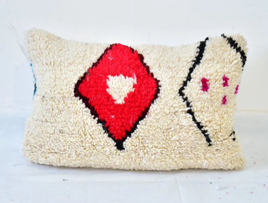 Colorful Moroccan carpet pillow 53x35cm