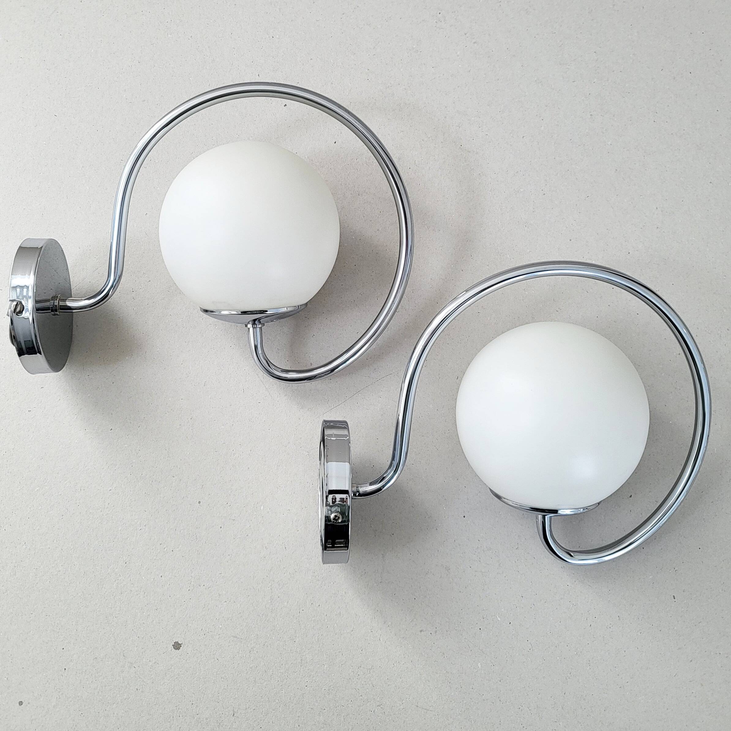 Pair of vintage wall lights 1970