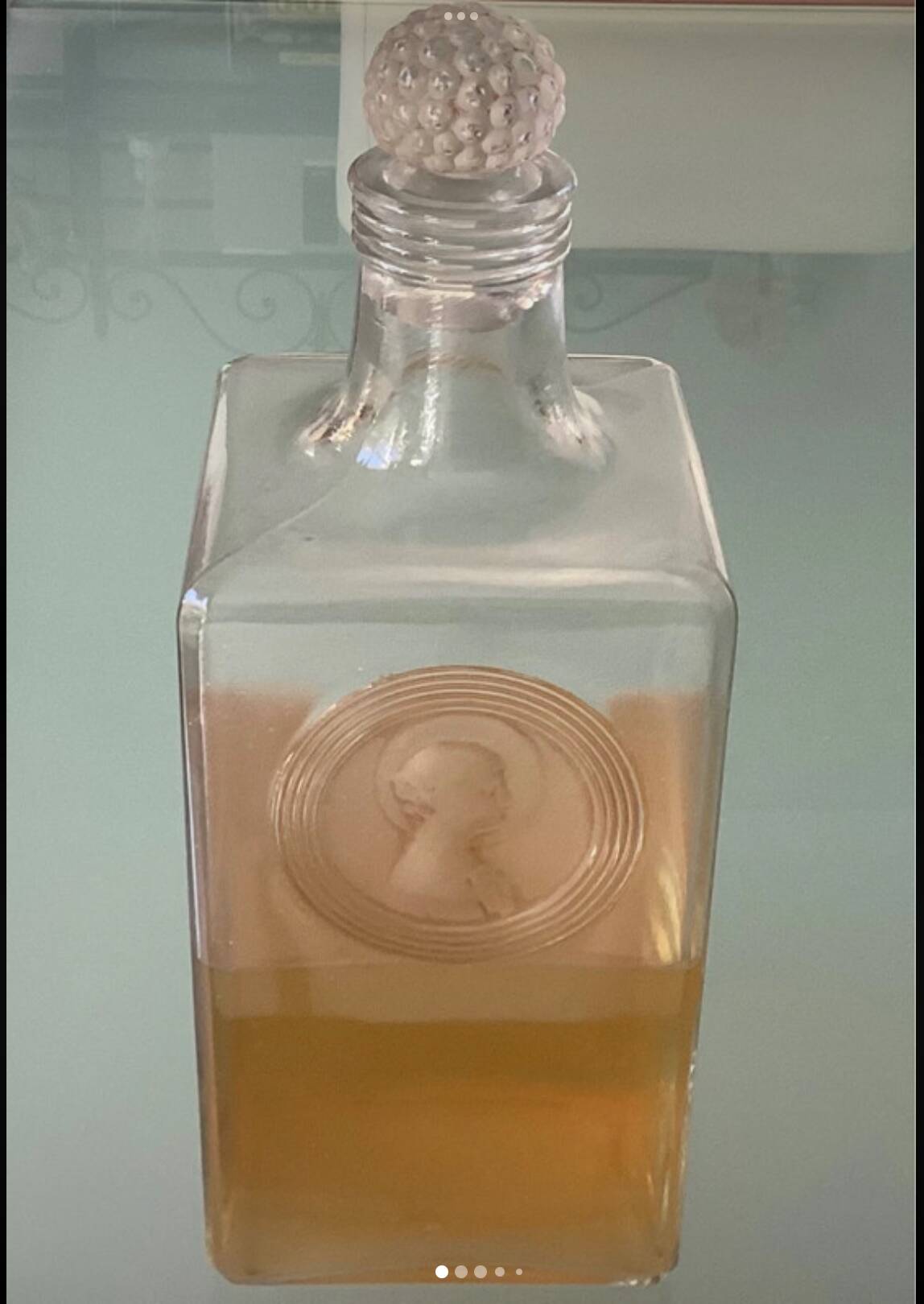 Antique Clos Saint Odile 1921 carafe commissioned from René Lalique