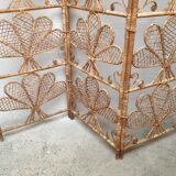 Vintage rattan screen