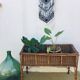 Veranda planter on vintage wicker legs