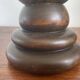 Yellow, round art deco table lamp. Art d'France