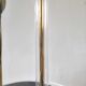 Lampe héron en laiton et tube verre design années 70
