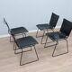 Chaises empilables en cuir par Toyoda Hiroyuki pour ICF années 1980, lot de 4