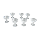 Set of 7 old champagne glasses in cut crystal