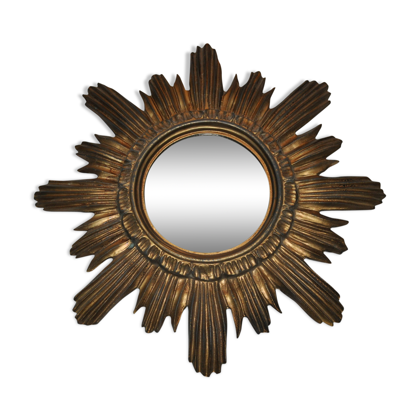 Golden sun mirror made in Italy 70