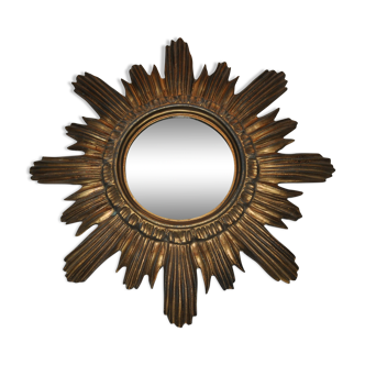 Golden sun mirror made in Italy 70