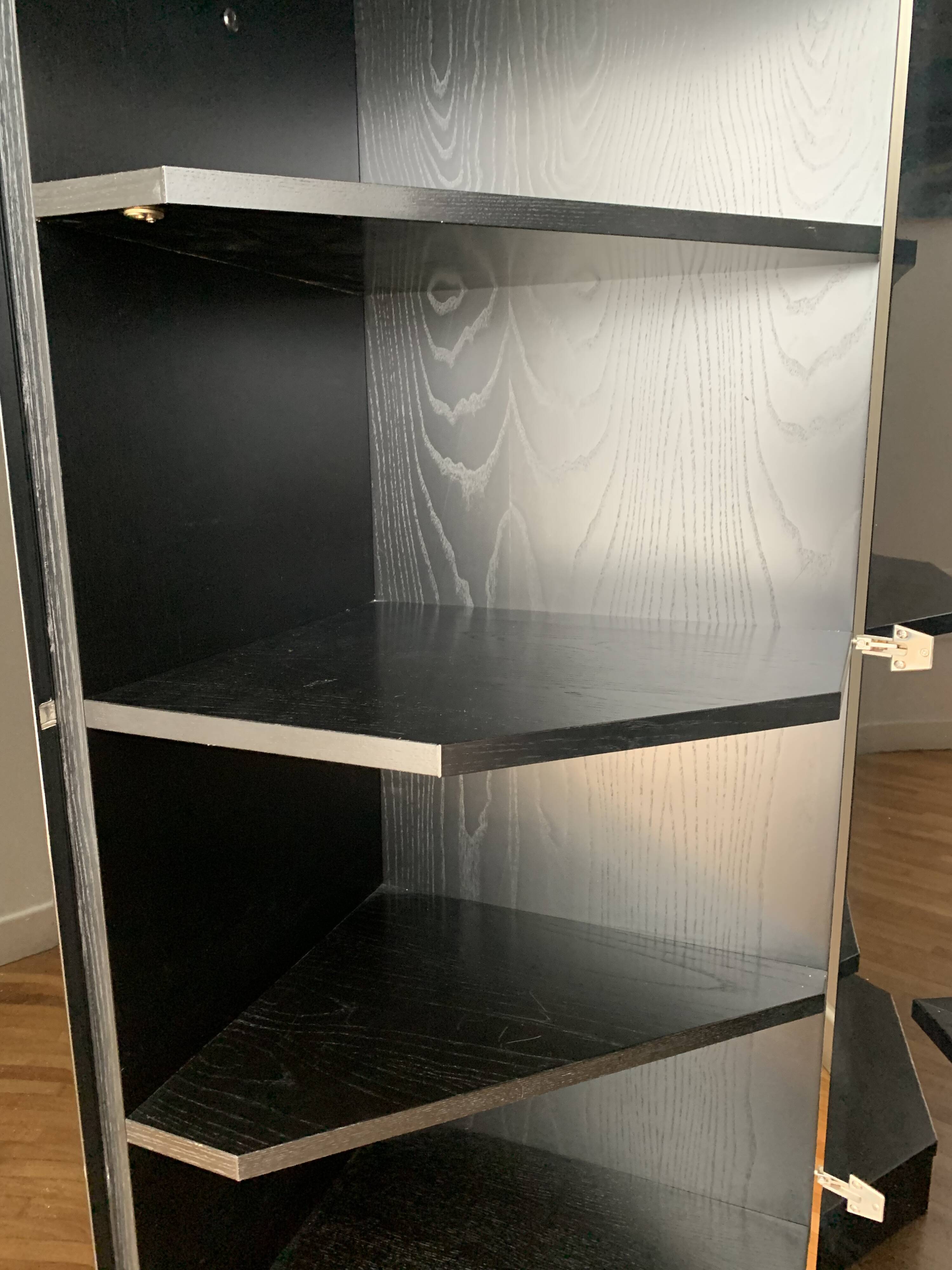 Black lacquered cabinet by Kazuhide Takahama for Cassina, 1980