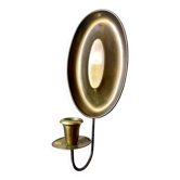 Vintage  Brass Wall mirrored Candle Sconce height 25 cm