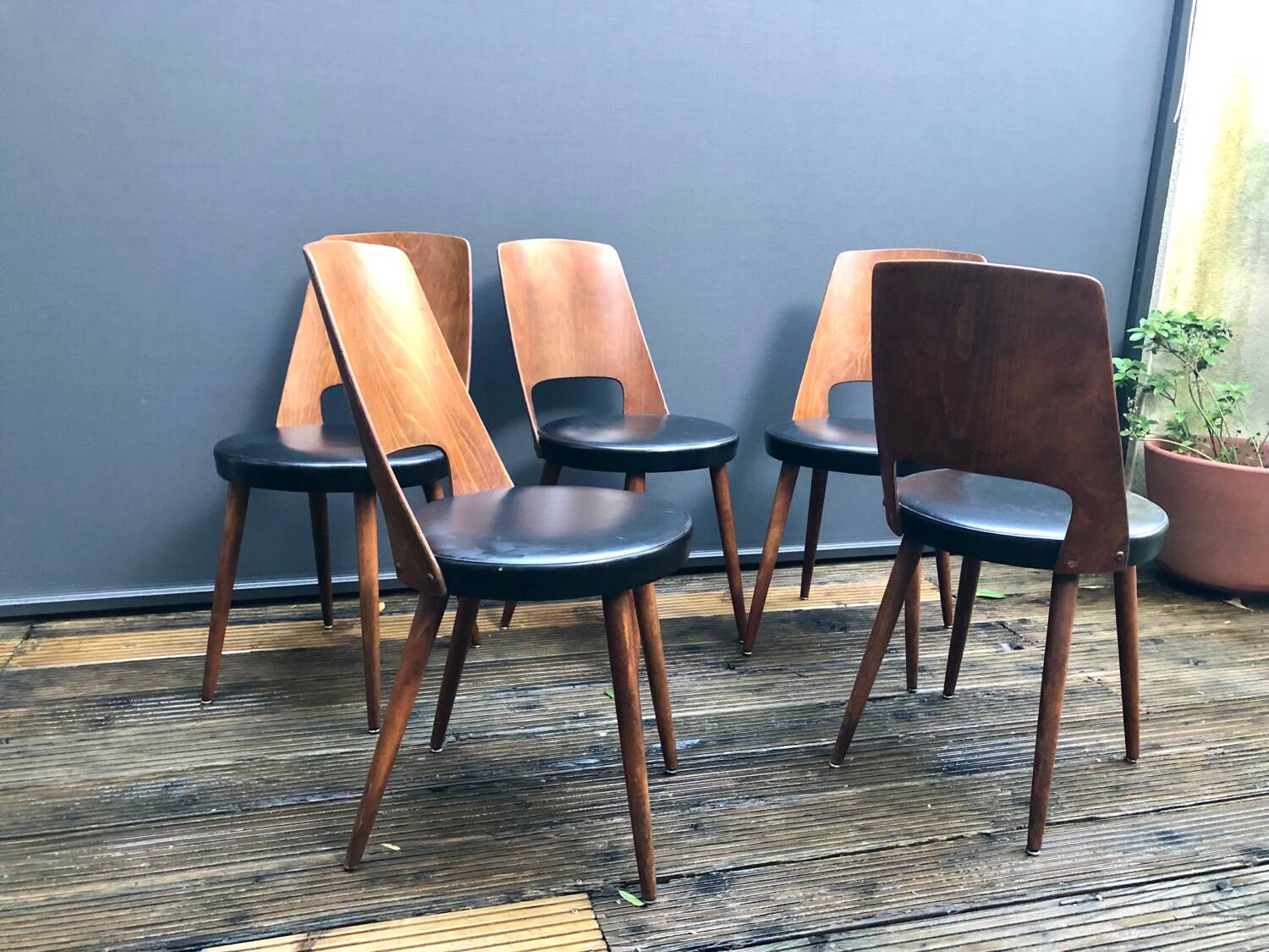 Set de 5 chaises Baumann Mondor