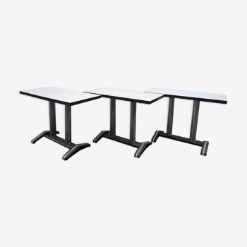 Lot de 3 tables bistrot 1960