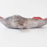 Red ceramic fruit bowl & vintage wood imitation from the 1960s