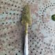 Pie server in vermeil and silver filled, hallmarked, chiseled floral motif, old