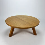 Table basse moderniste en chêne, années 1960