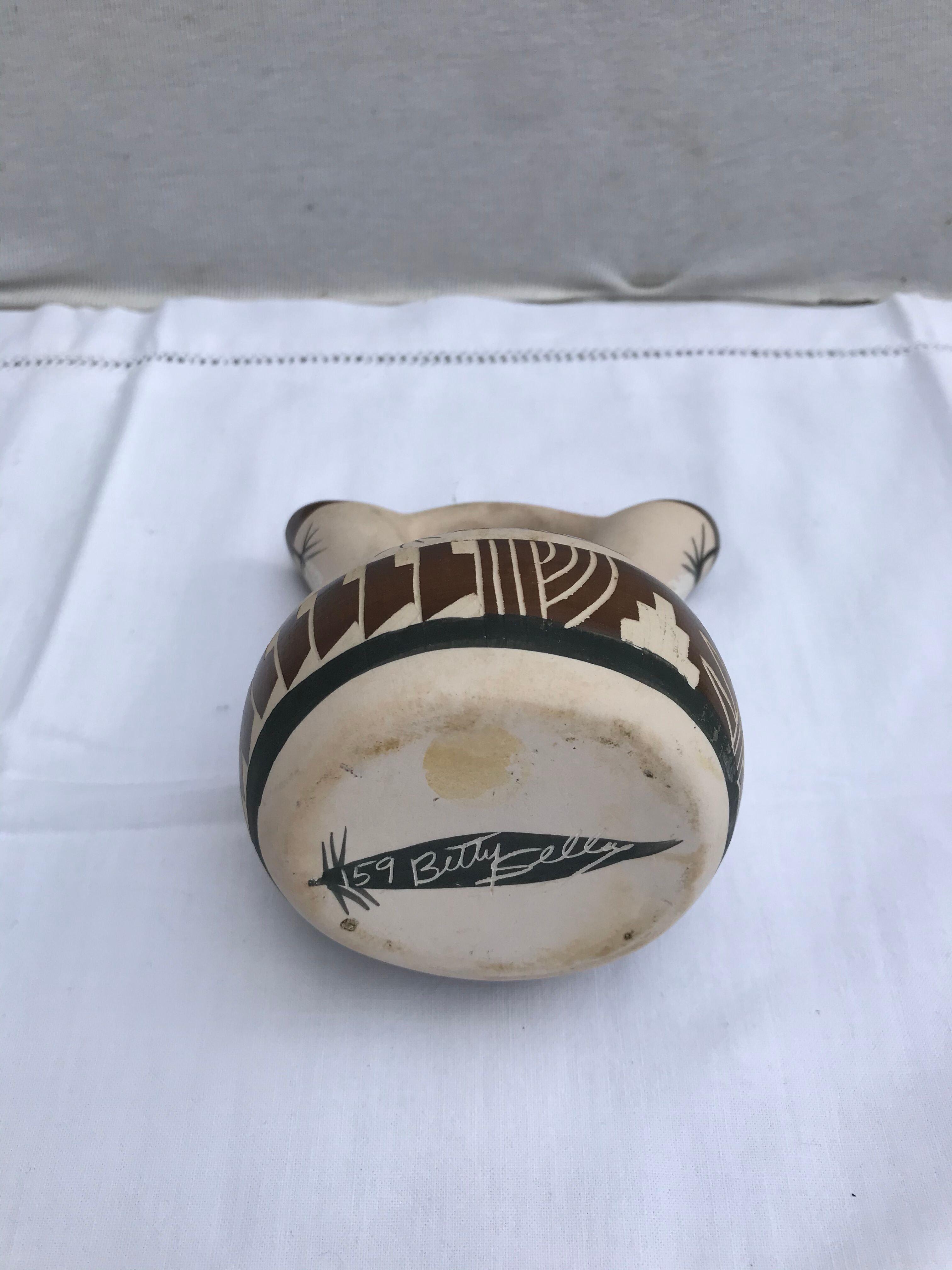 Ancient vase soliflore double betty selly 1959 vintage ceramics