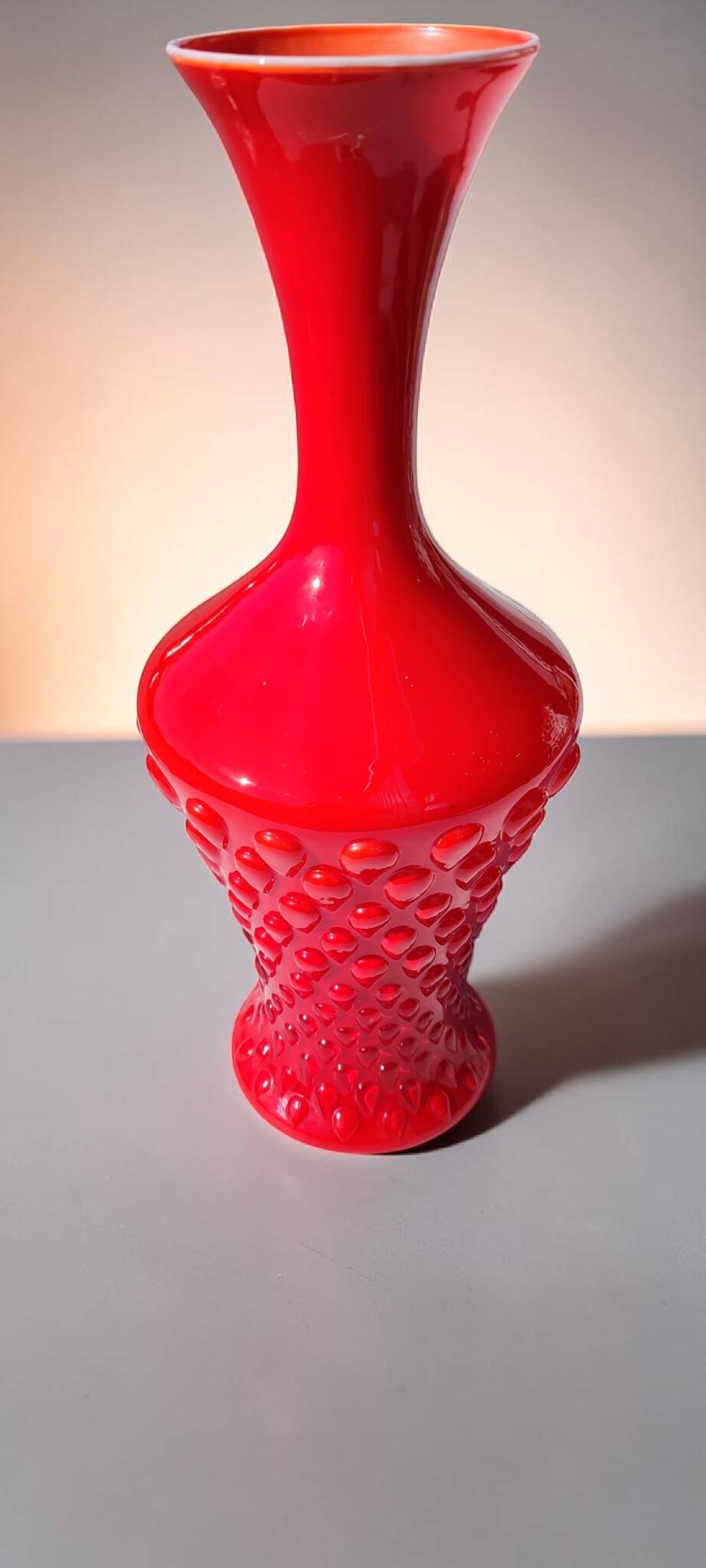 Large Italian glass vase Empoli