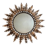 Round Sun Mirror iron from the 1950s Italy