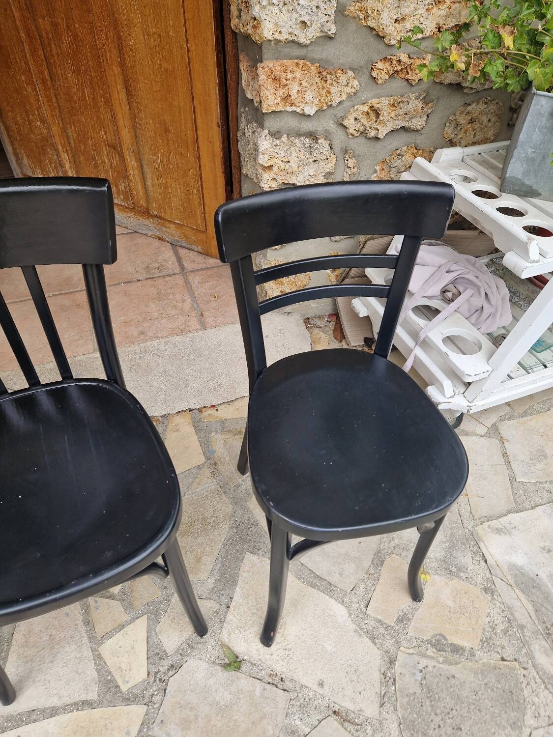4 vintage Baumann and Thonet bistro chairs