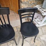 4 vintage Baumann and Thonet bistro chairs