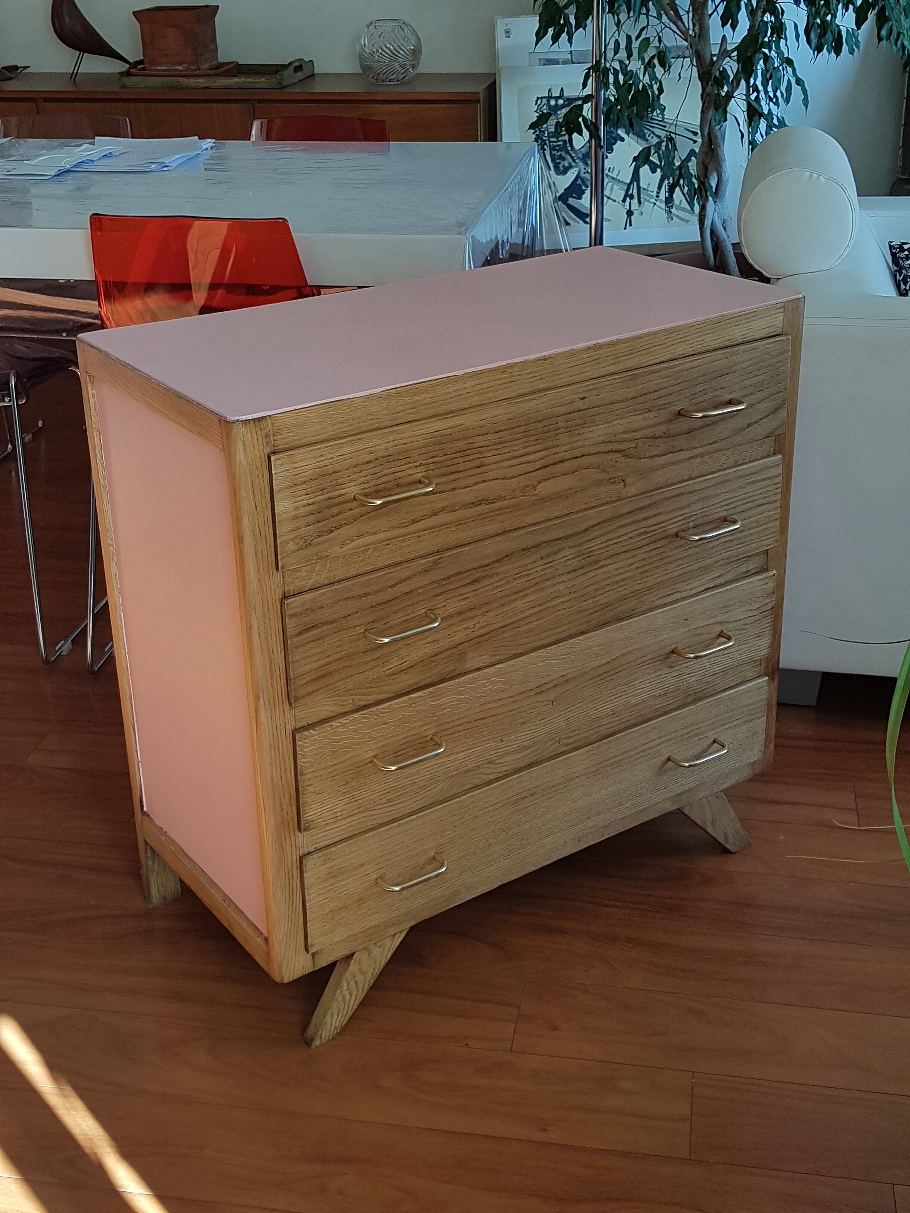 Vintage compass foot dresser