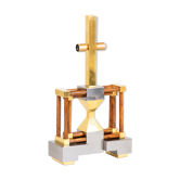 Bamboo, gilded and silver brass lamp foot, 1970s