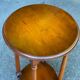 Vintage Louis XVI round solid wood side table 1970