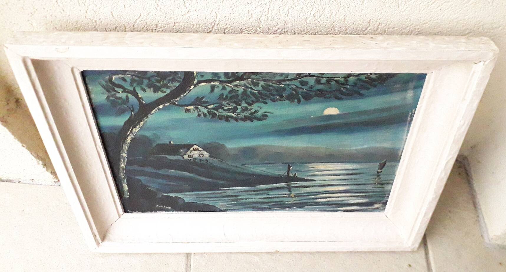 Tableau peinture clair de lune