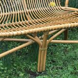 Vintage rattan seat length 103