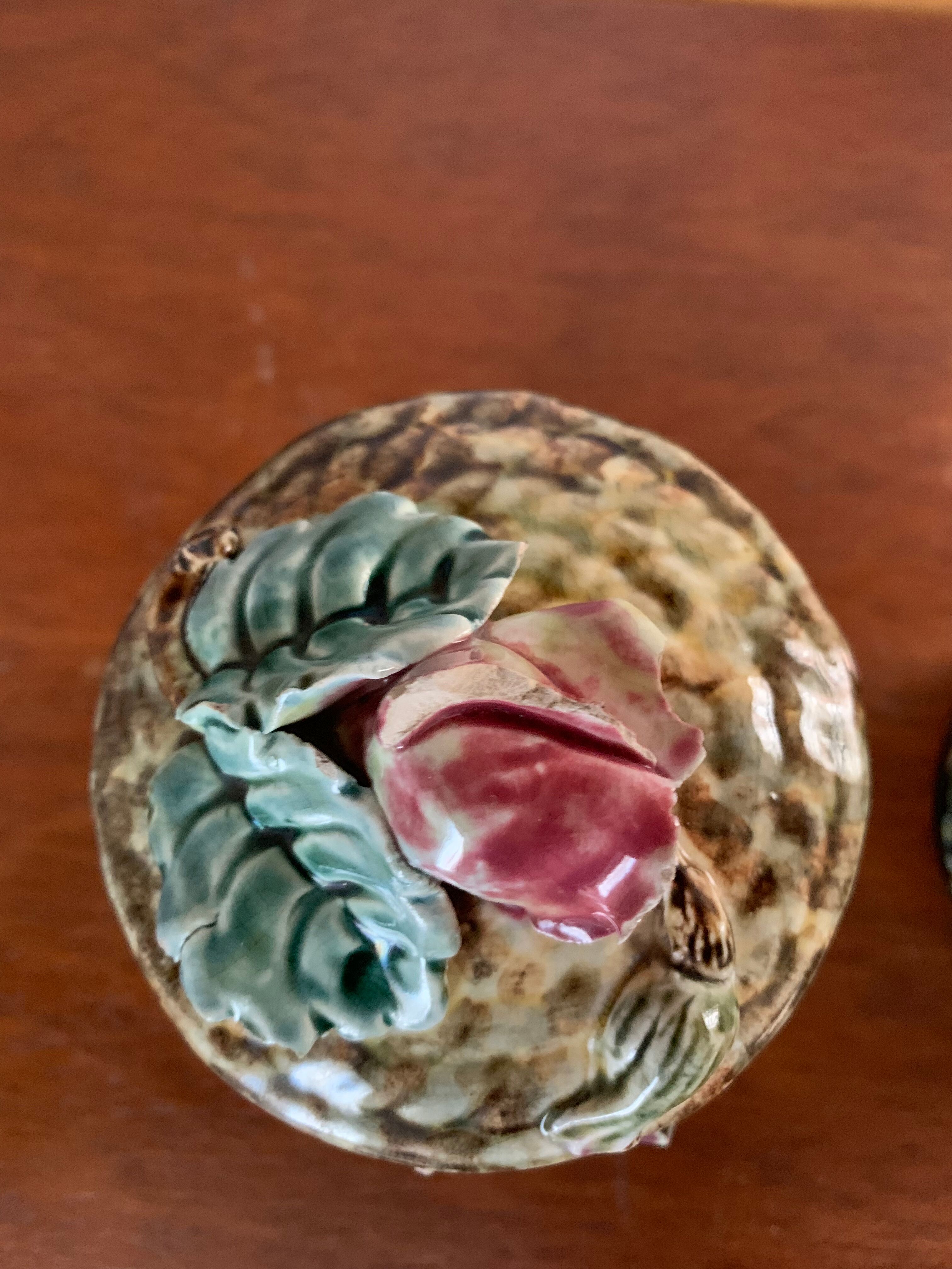 Pots in slurry flowers in relief