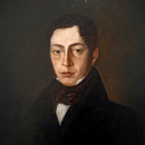 Portrait in human oil