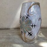 Enamelled ceramic vase