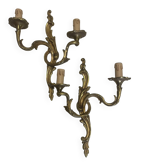 Lot de 2 appliques bronze Louis XV