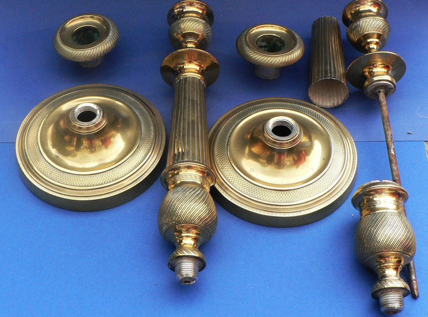 Pair of large candlesticks in the early 19th century