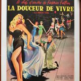 Original cinema poster La douceur de vivre Federico Fellini 1960