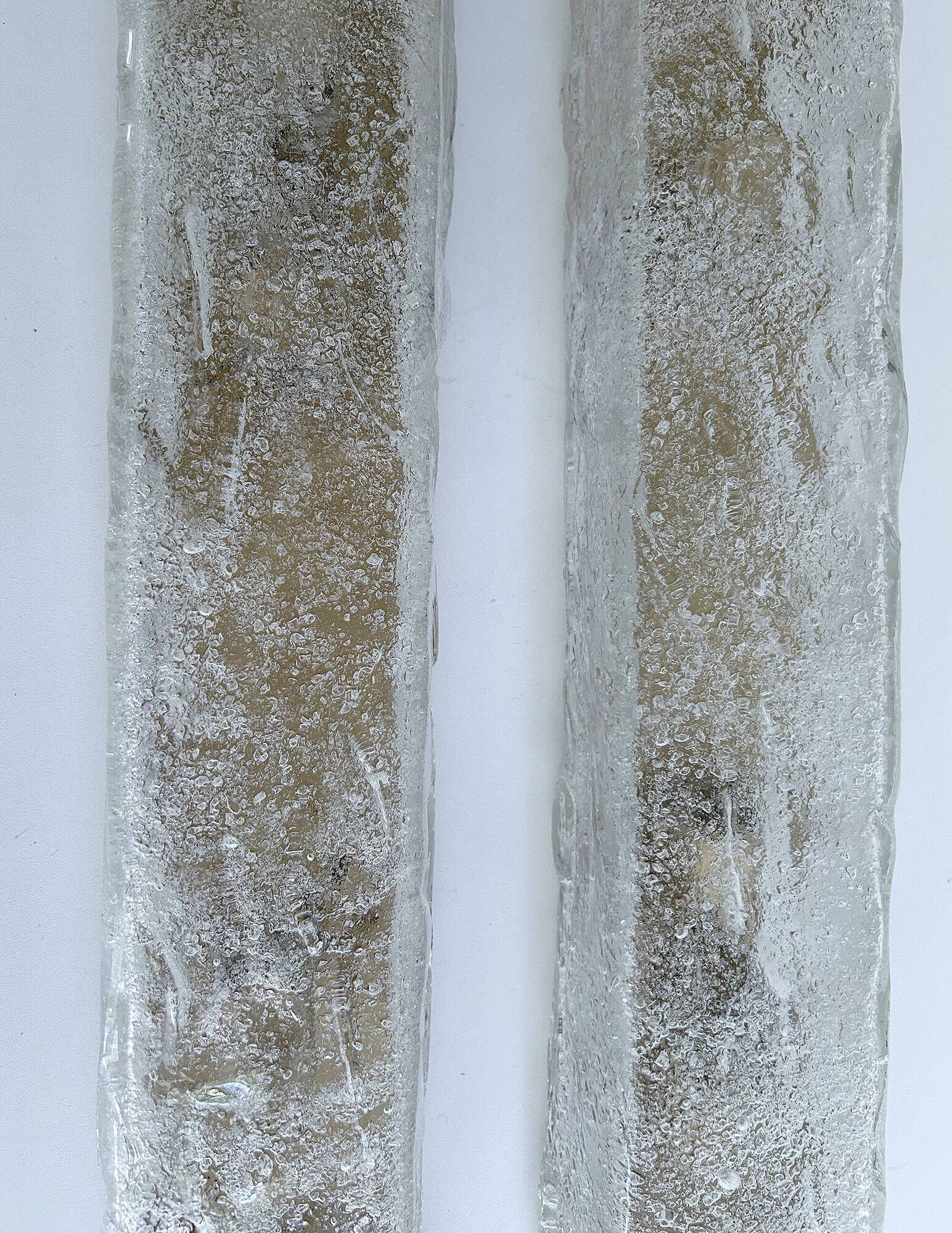 Pair Very Large Murano Glass Wall Lights