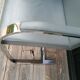 Gray skai chrome design armchair