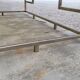Rectangular coffee table in brass and chromed metal 1970 design