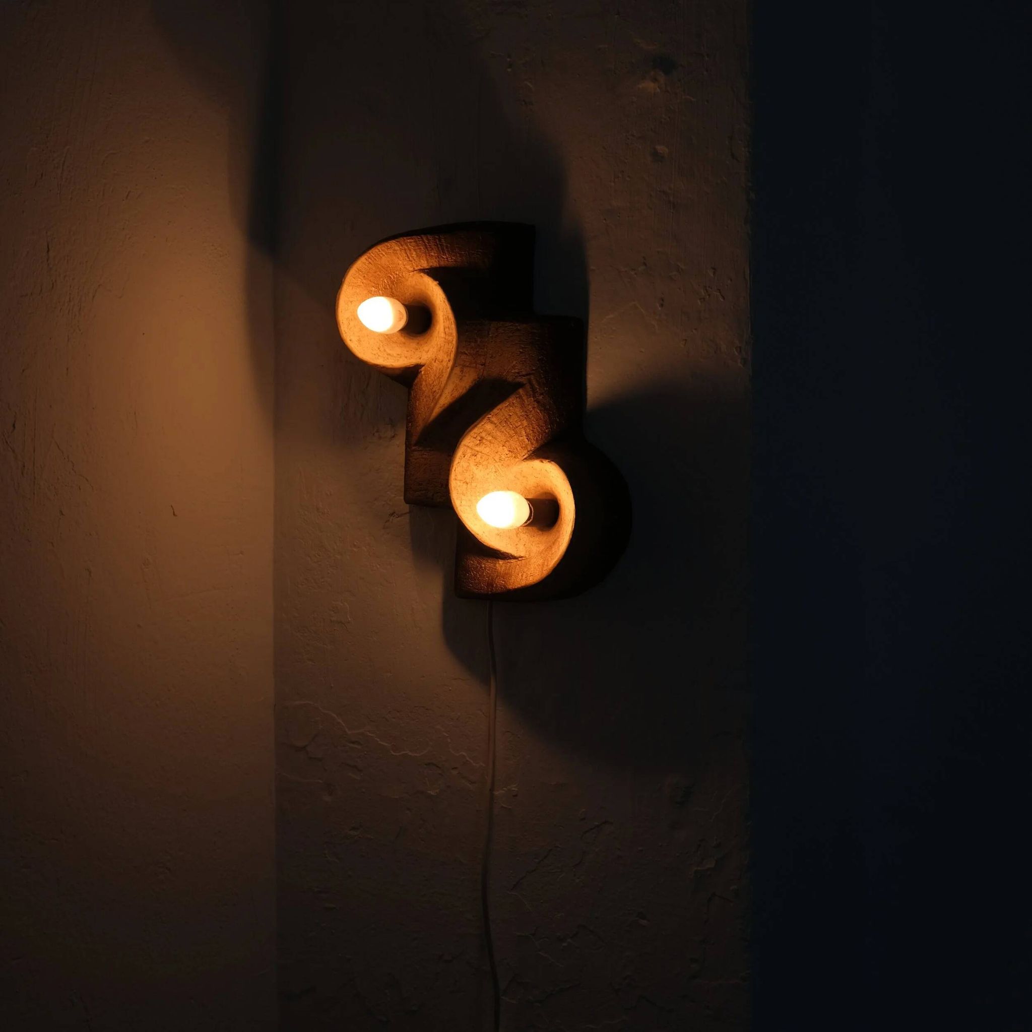 Brutalist ceramic wall sconce | Netherlands | 1960s