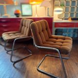 Suite de 6 fauteuils storm d'Yves Christin, airborne 1970