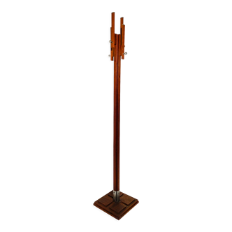 Mahogany coat rack, Italy 1960s