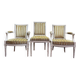Pair of Louis XVI style cabriolet armchairs and Louis XVI chair