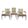 Pair of Louis XVI style cabriolet armchairs and Louis XVI chair