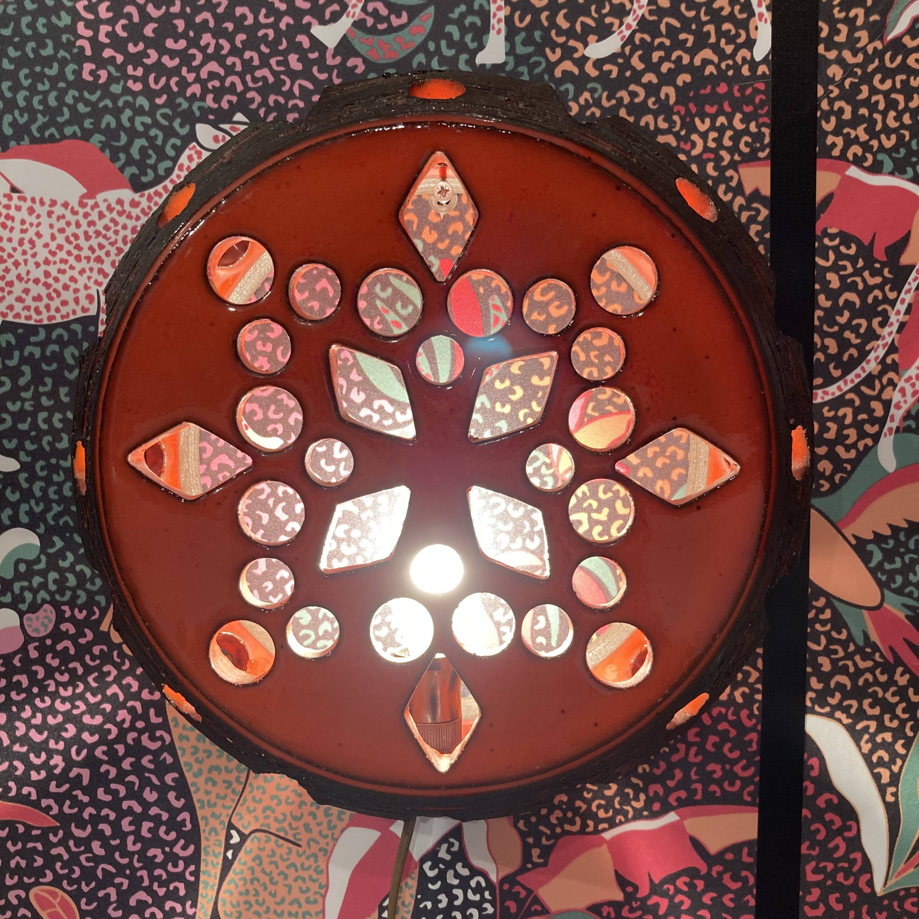 Large ceramic wall light, 1950s design