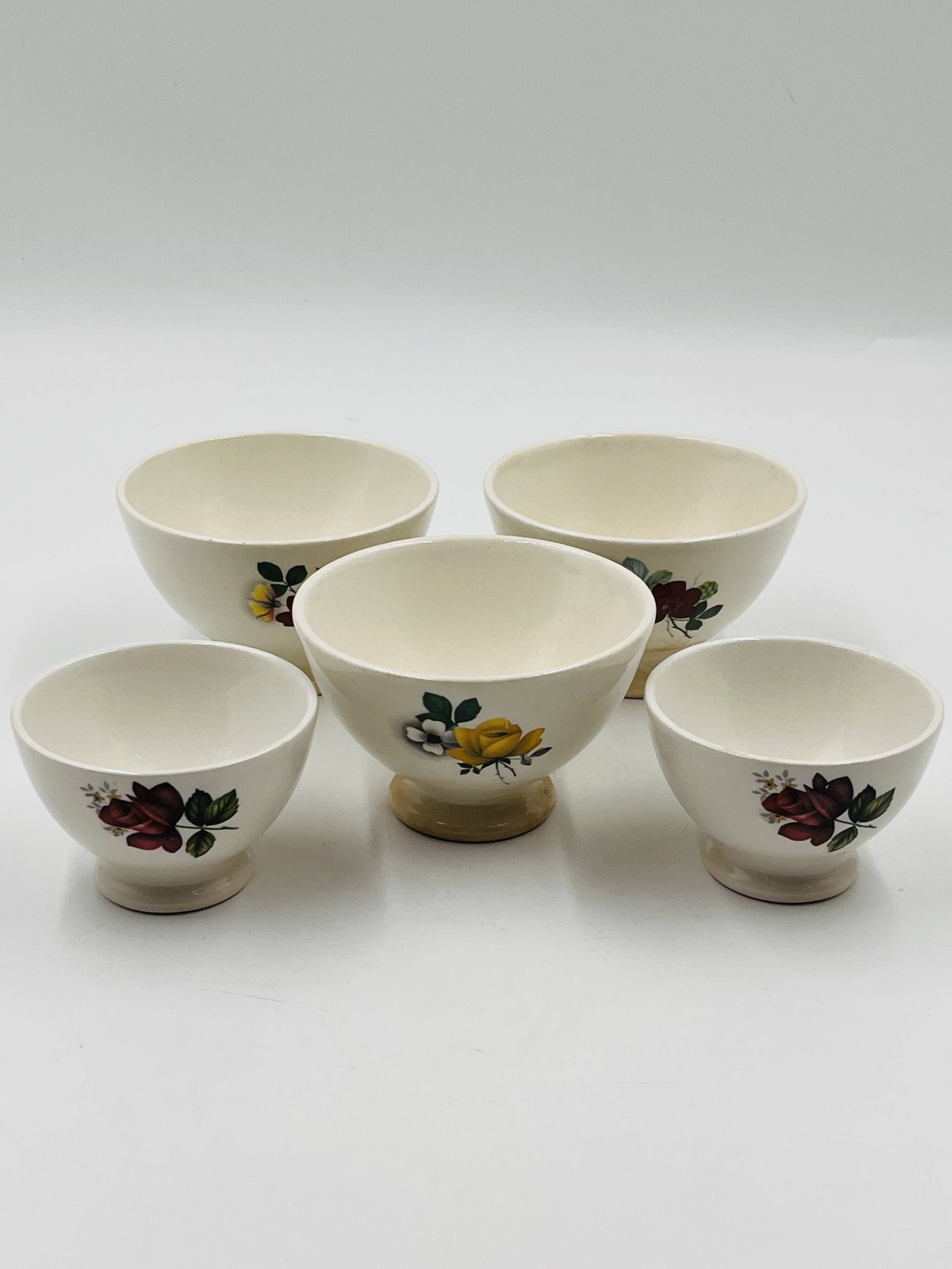 Set of 5 Boch Frères Keramis bowls