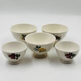Set of 5 Boch Frères Keramis bowls