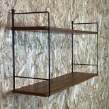 60s 70s teak string shelf wall shelf String