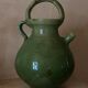 Green glazed earthenware jar